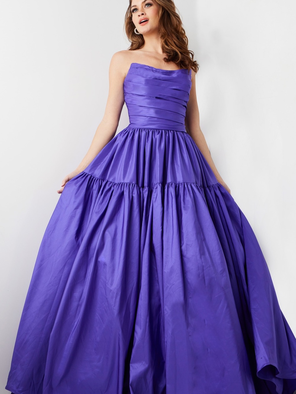Jovani Strapless Violet Ball Gown